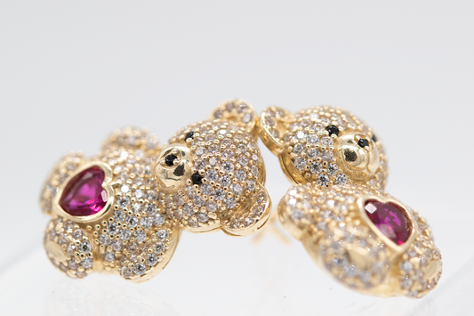 10K Bear Earrings 6.73 grams