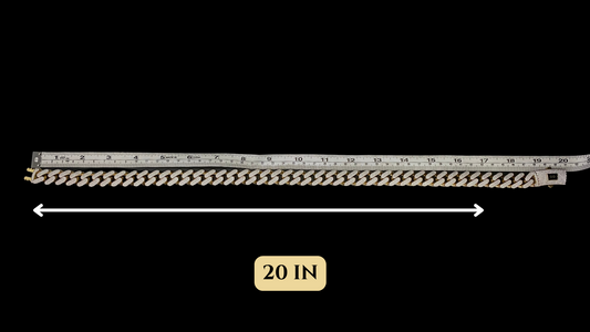 10K MONACO CHAIN ZIRCONIA 78 GRAMS 20" 15MM