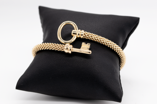 14K MESH KEY BRACELET 18.9 GRAMS