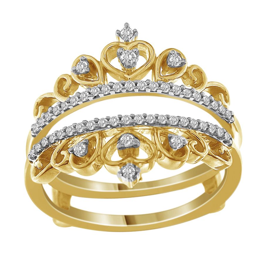 LADIES RING 0.25CT ROUND DIAMOND 14K YELLOW GOLD