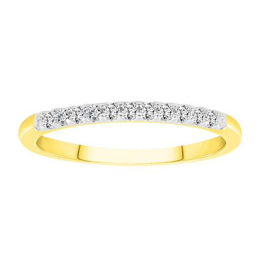 LADIES BAND 0.15CT ROUND DIAMOND 14K YELLOW GOLD (SI QUALITY)