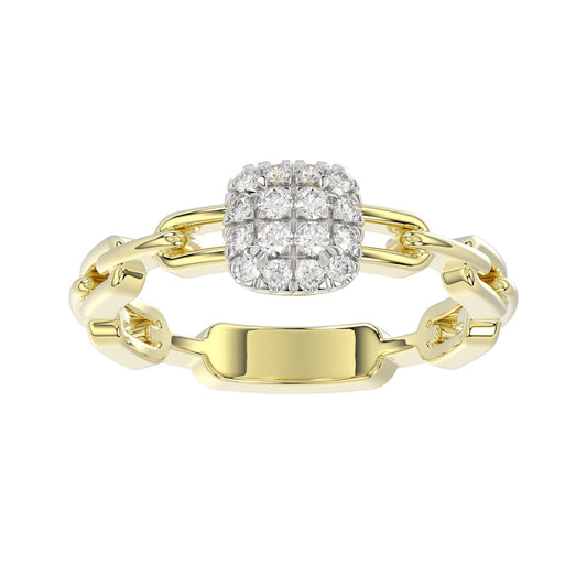 LADIES RING 0.20CT ROUND DIAMOND 14K YELLOW GOLD