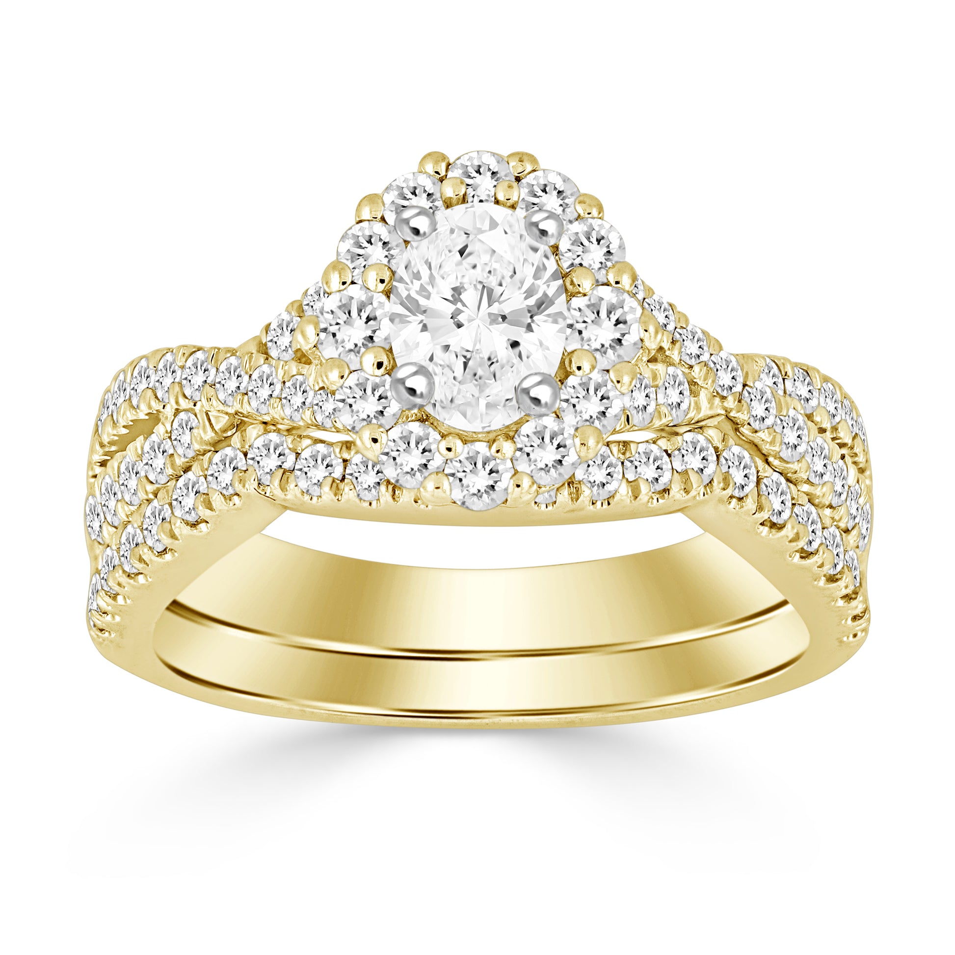 LADIES RING 1.00CT ROUND DIAMOND 14K YELLOW GOLD