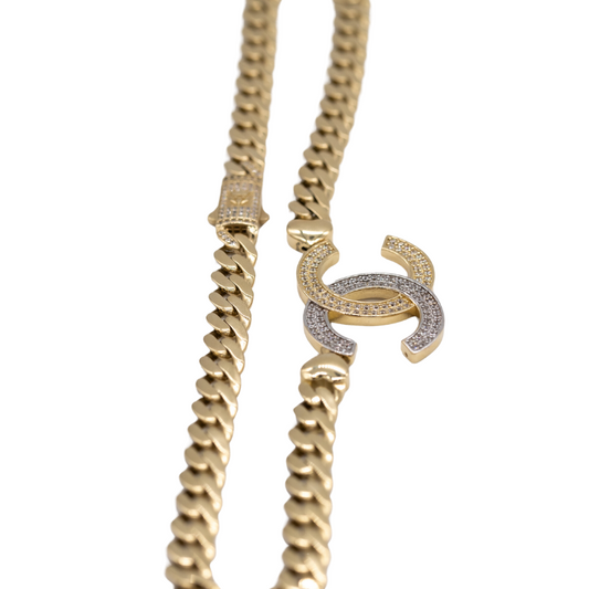 Choker with charm 14K Gold.