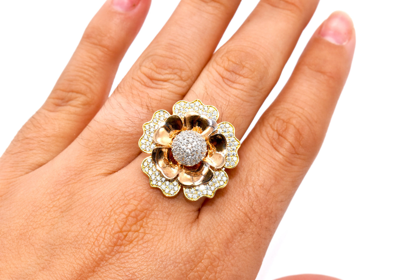 Big Flower Ring 14KT 7.13