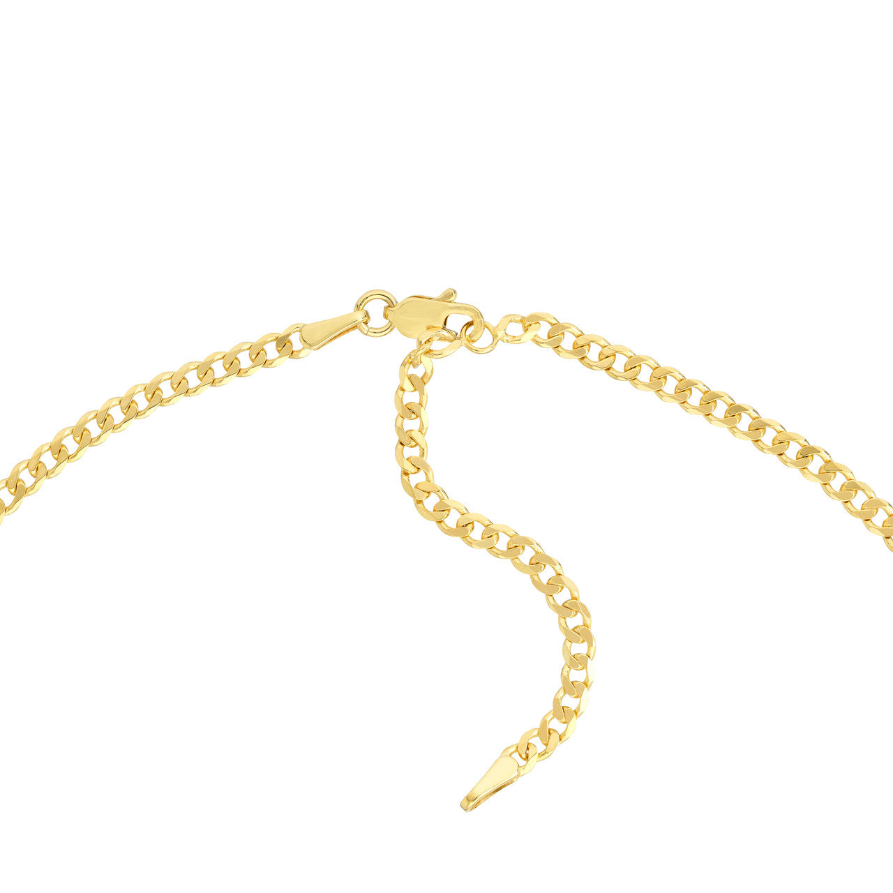 Curb Chain Necklace with Graduating Diamond