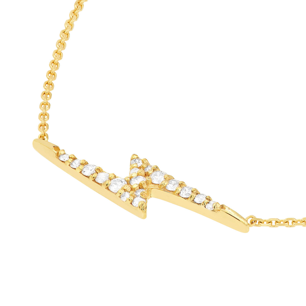 Diamond Thunderbolt Necklace