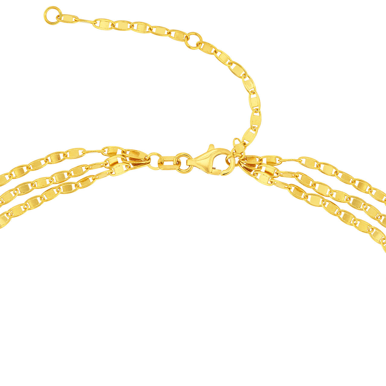 Triple Twist Mariner Layered Anklet