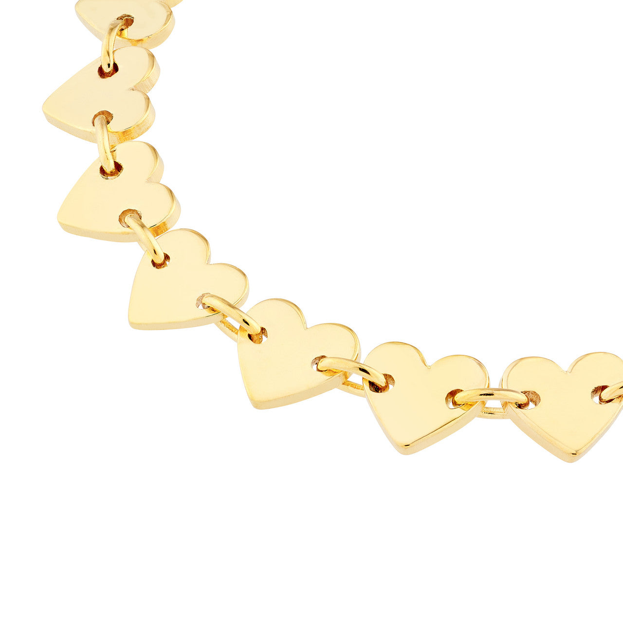 Side by Side Heart Station Anklet