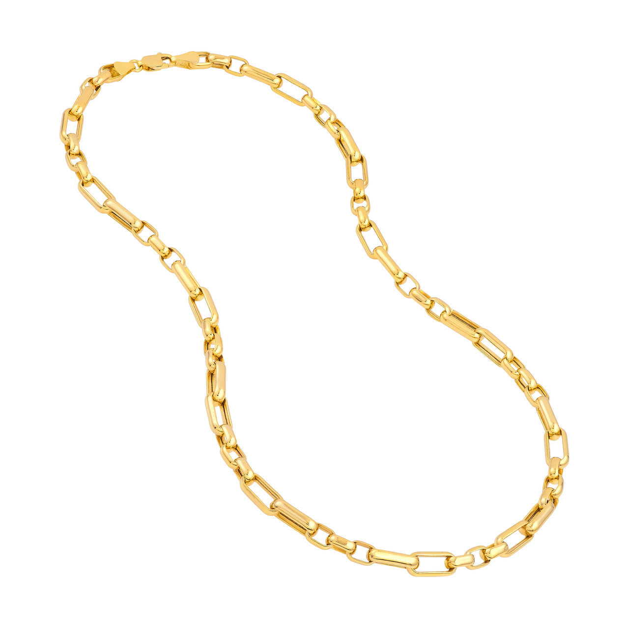 Hollow Handmade Oval Link Chain