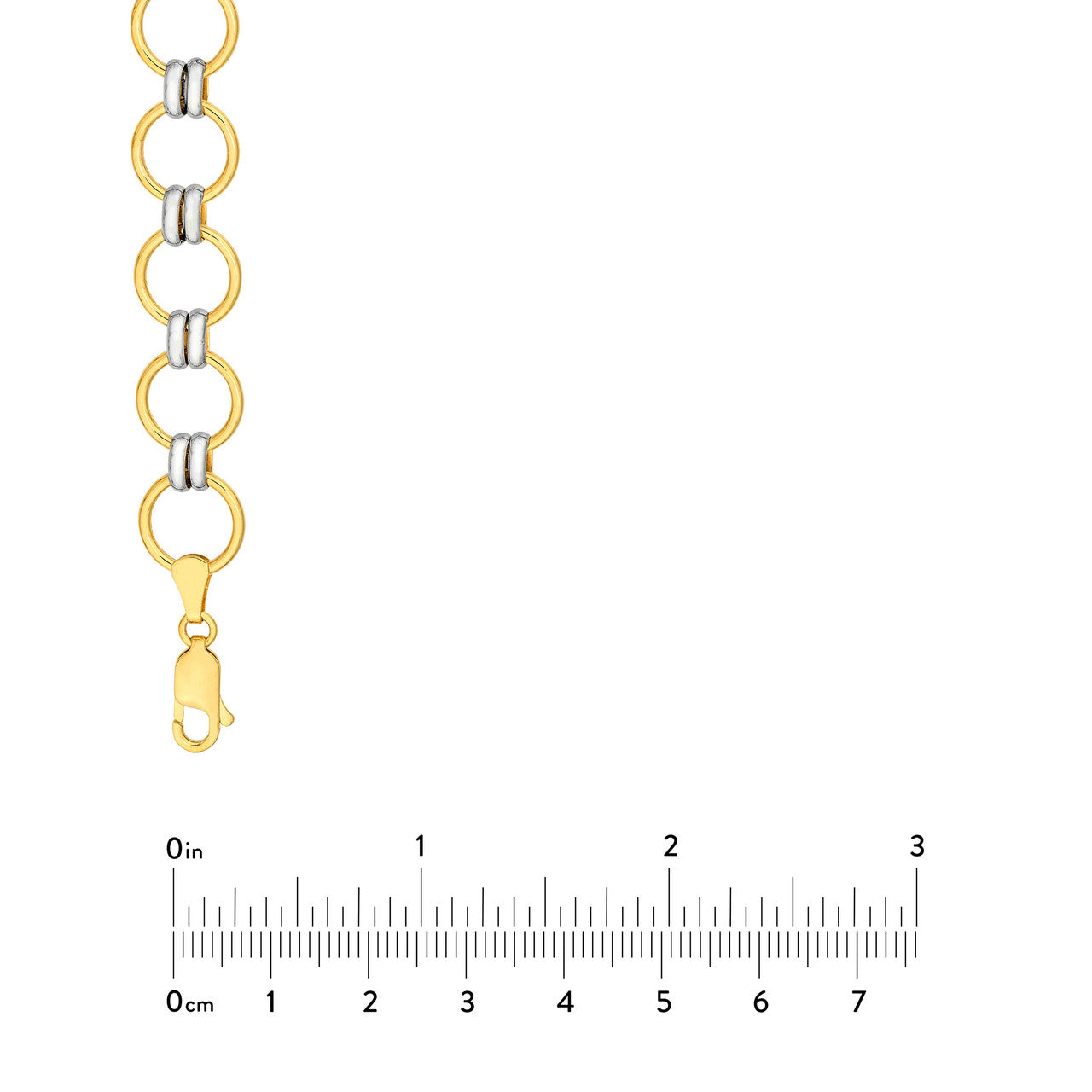 Two-Tone Round Link Necklace