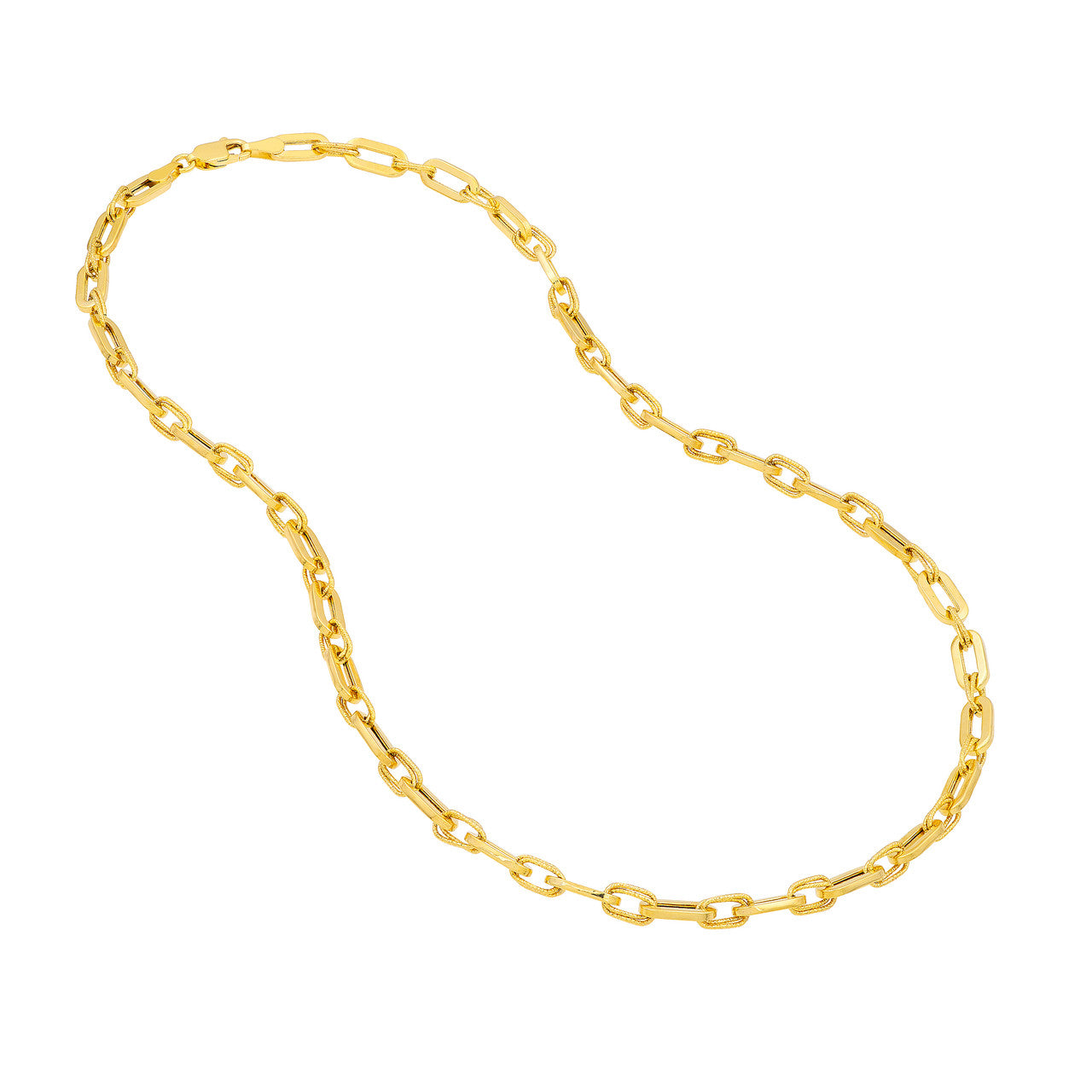 Textured 2+1 Hollow Link Necklace