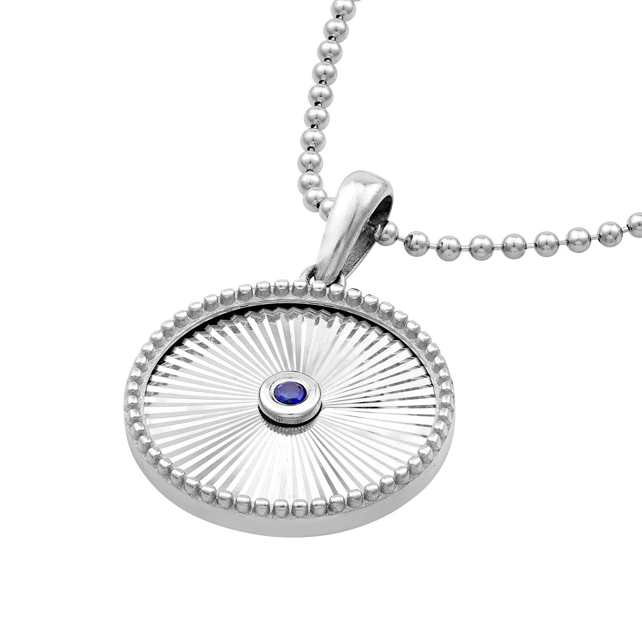 Round Sapphire Radiant Pendant