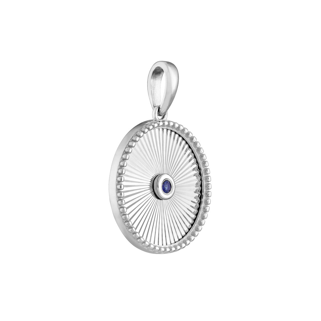 Round Sapphire Radiant Pendant