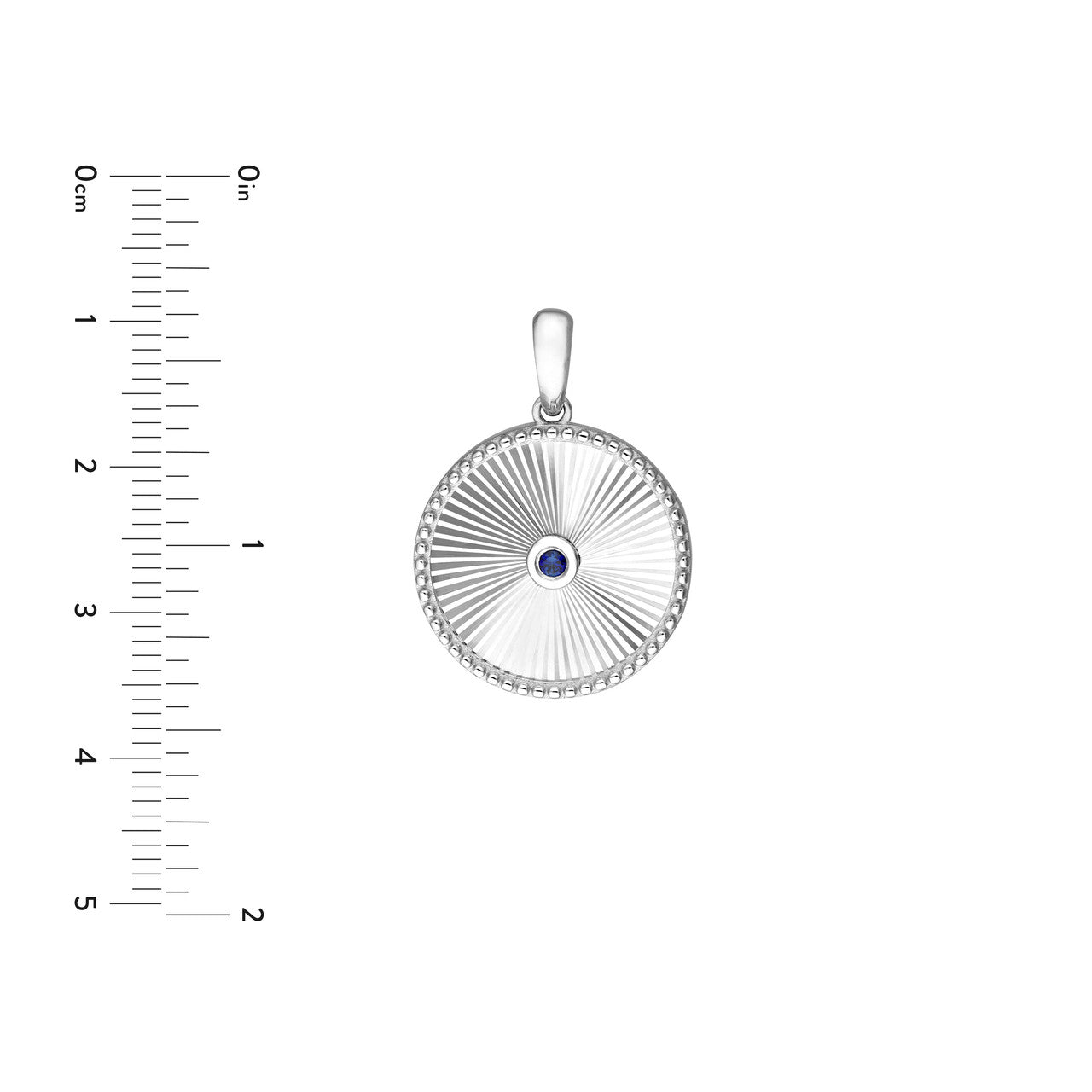 Round Sapphire Radiant Pendant