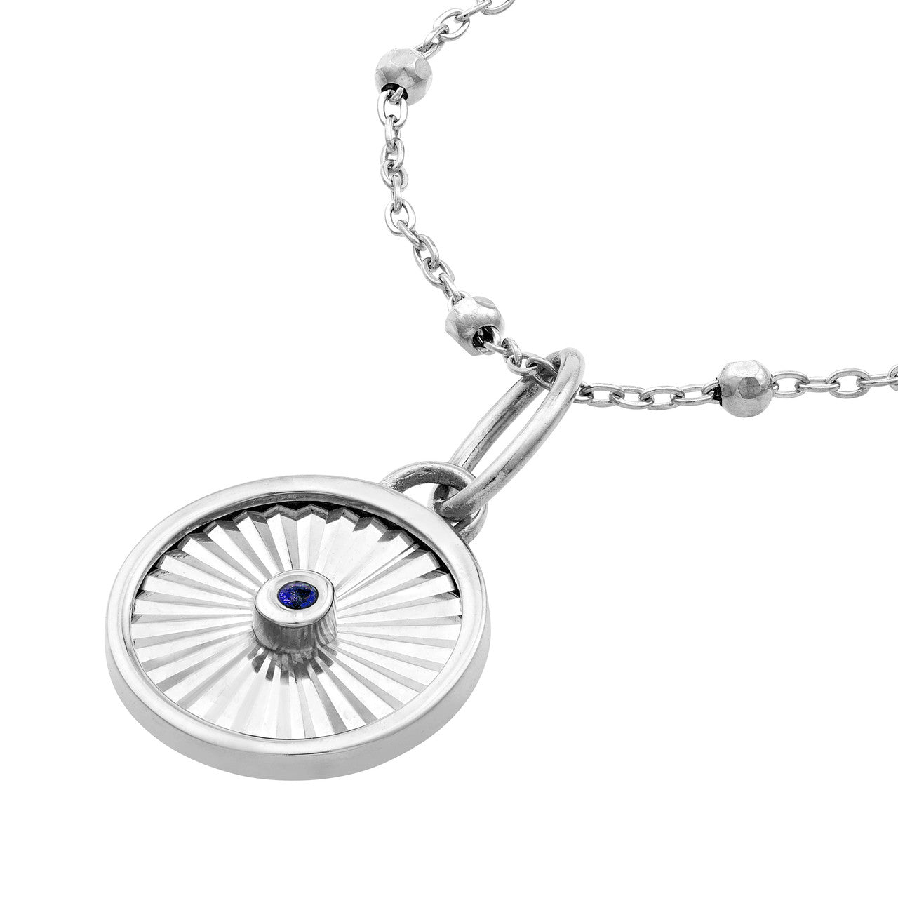 Sapphire Radiant Round Pendant