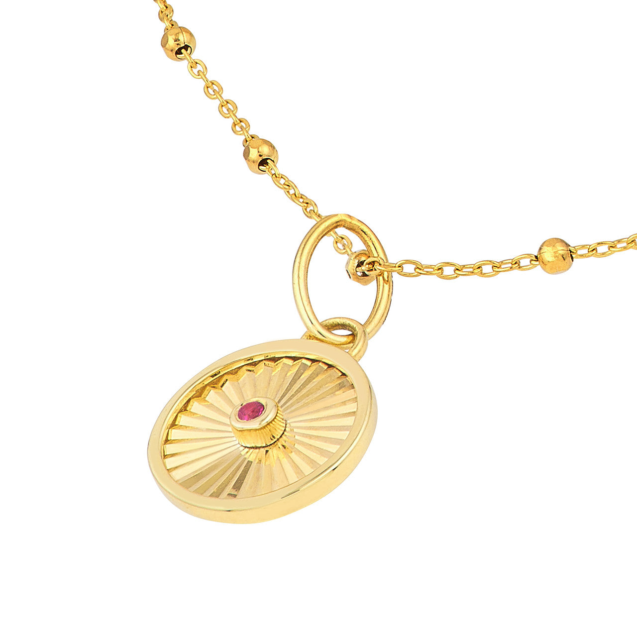 Ruby Round Radiant Pendant