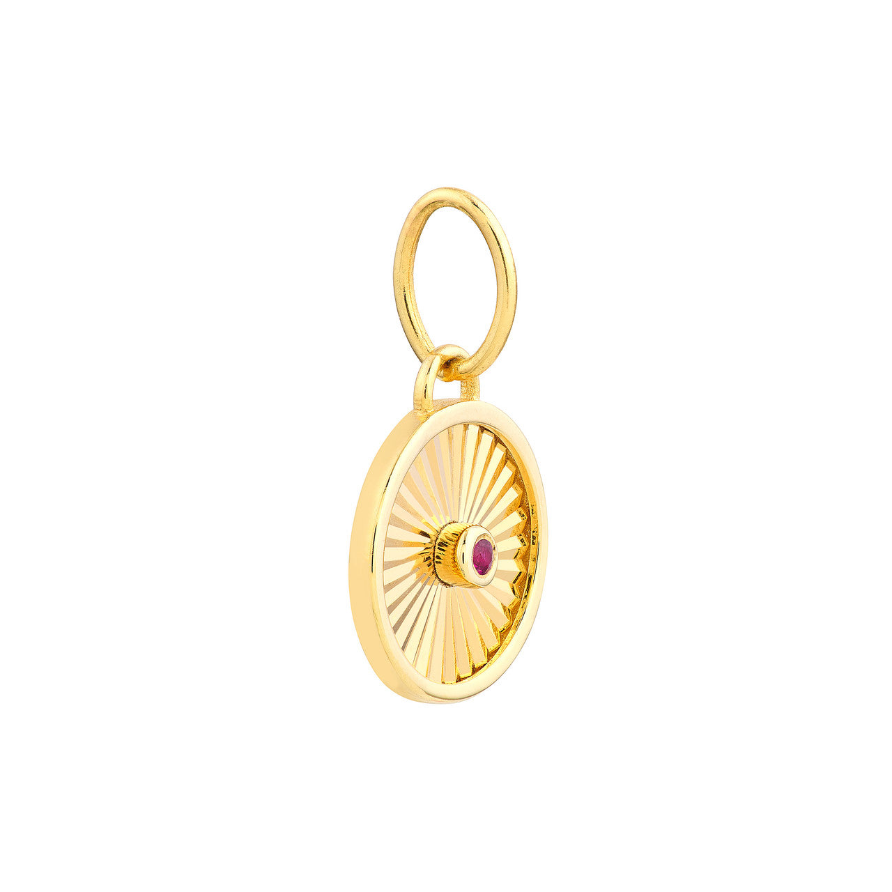 Ruby Round Radiant Pendant