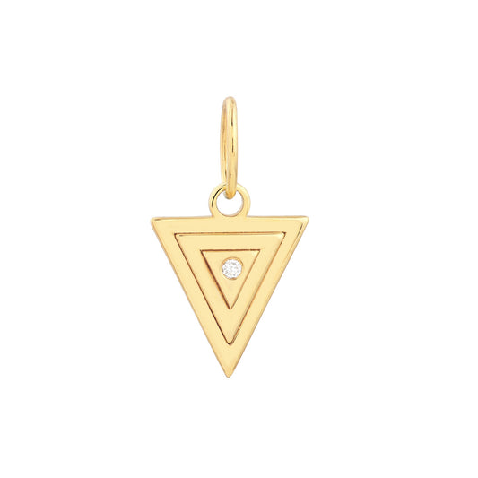 1.5pt Diamond Triangle Stacked Pendant