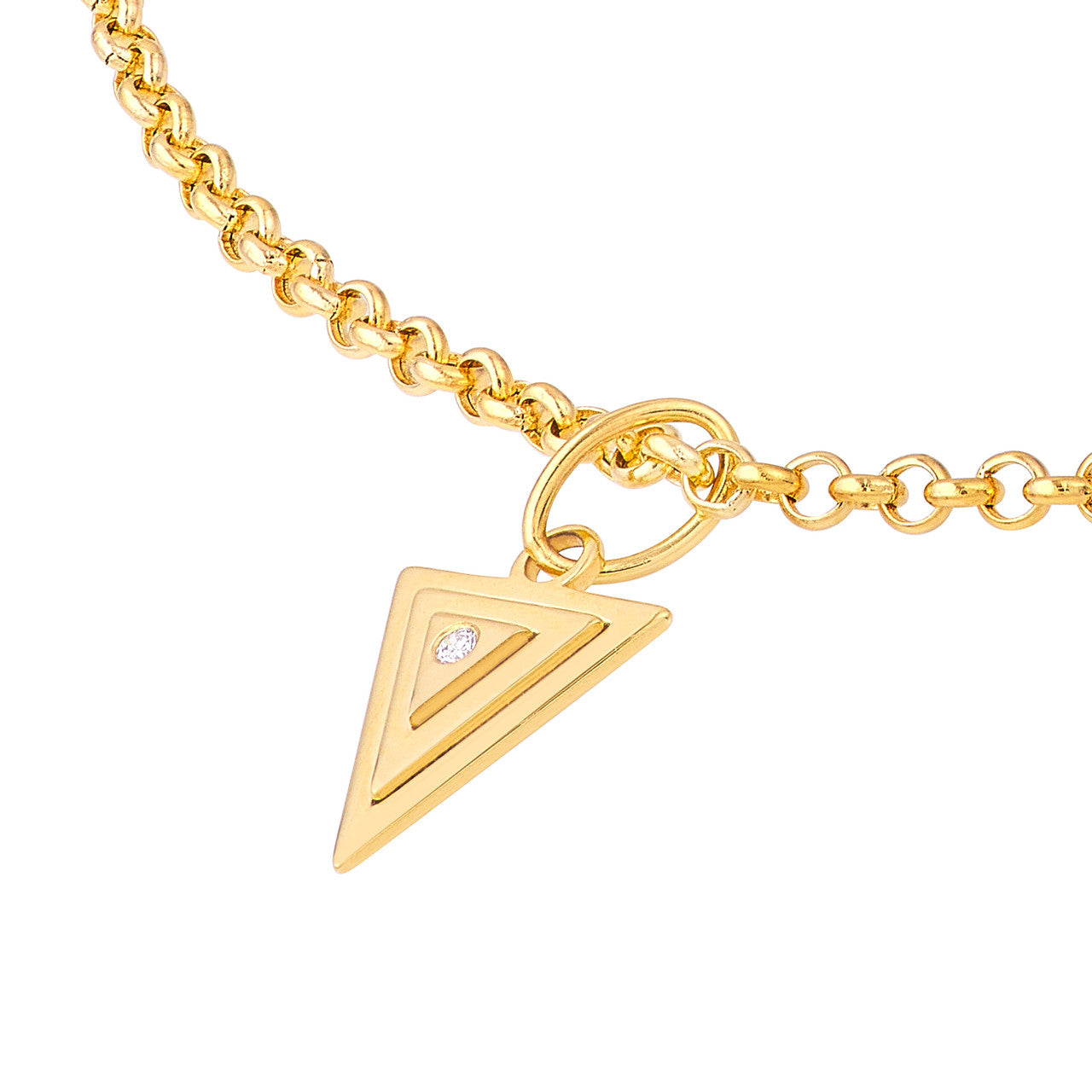 1.5pt Diamond Triangle Stacked Pendant