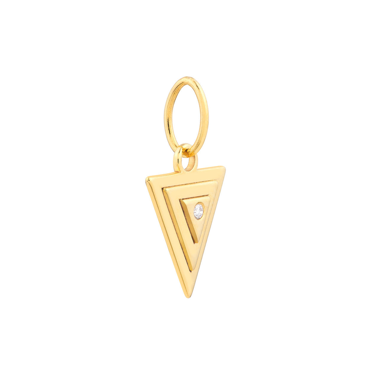 1.5pt Diamond Triangle Stacked Pendant