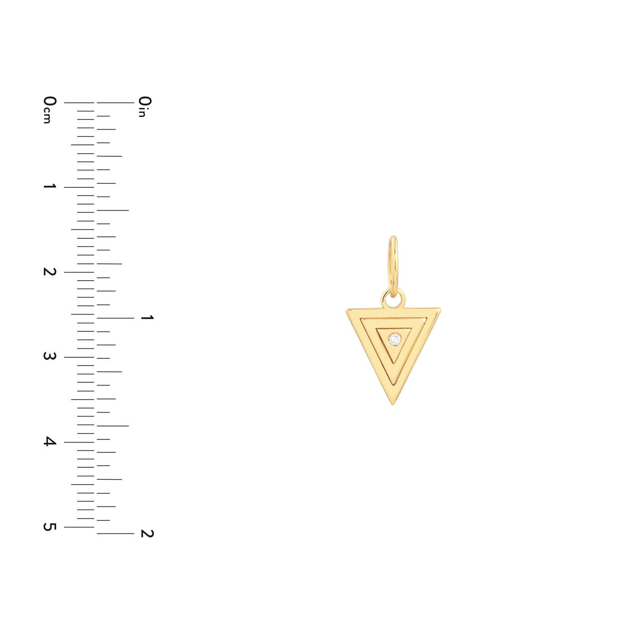 1.5pt Diamond Triangle Stacked Pendant