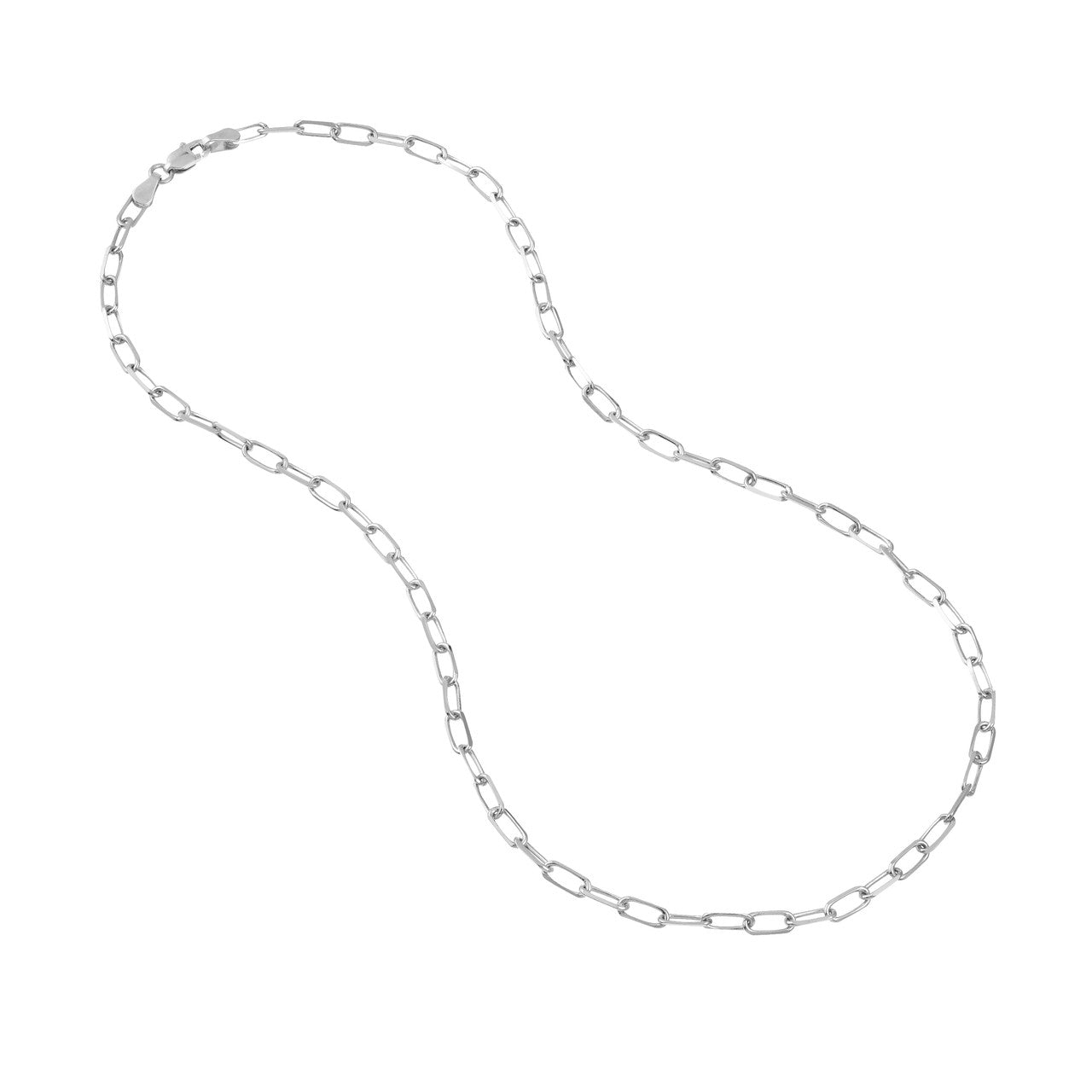 3.1mm Paper Clip Chain with Lobster Lock