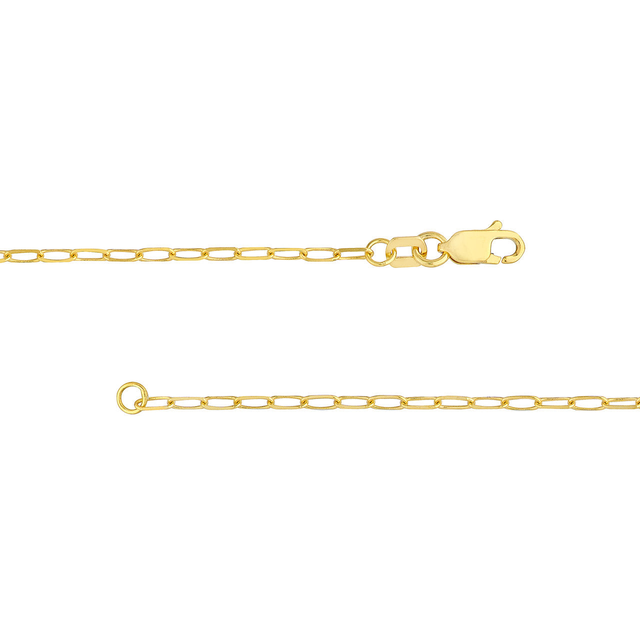 1.70mm Paper Clip Chain with Lobster Lock