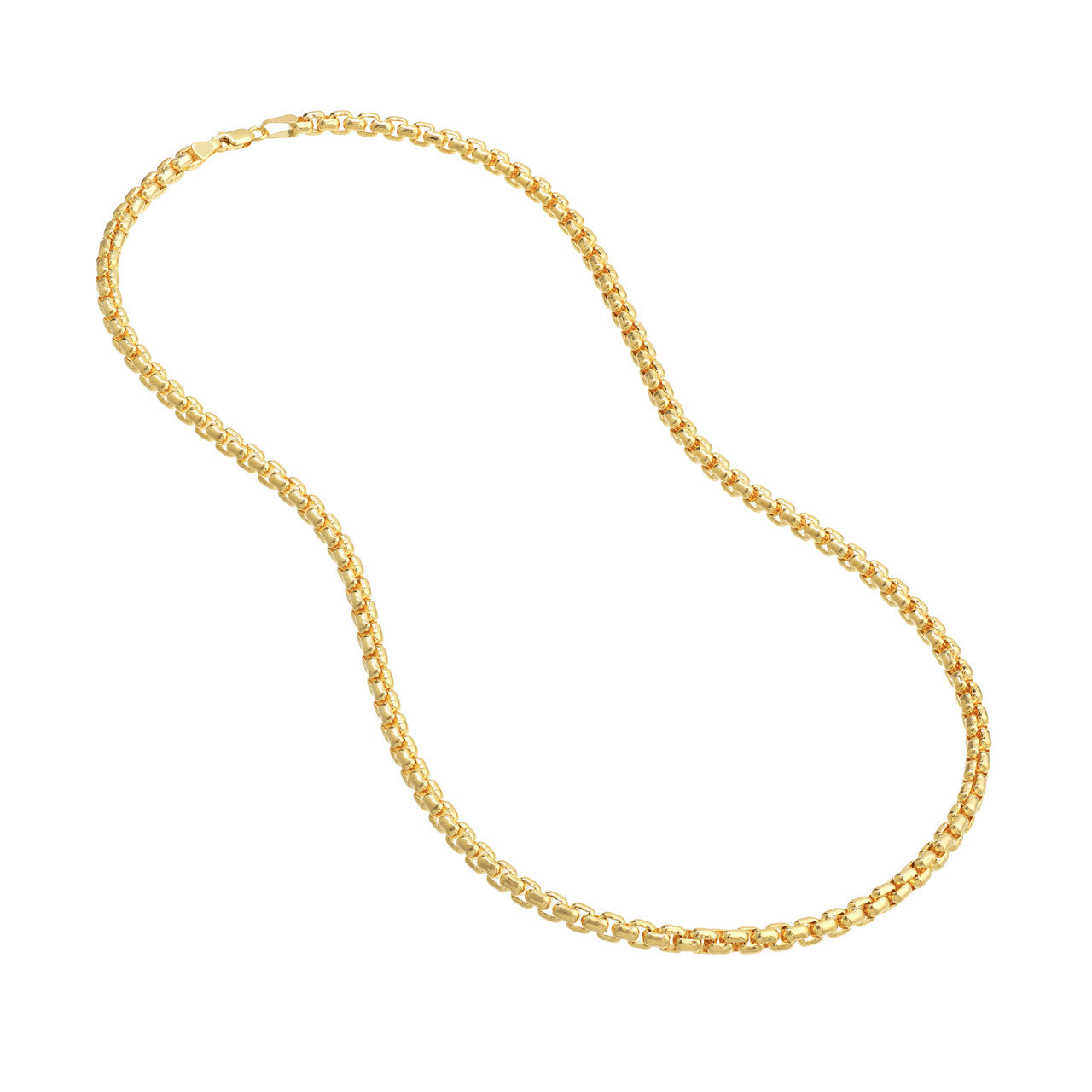 4.95mm Solid Round Box Chain with Lobster Lock