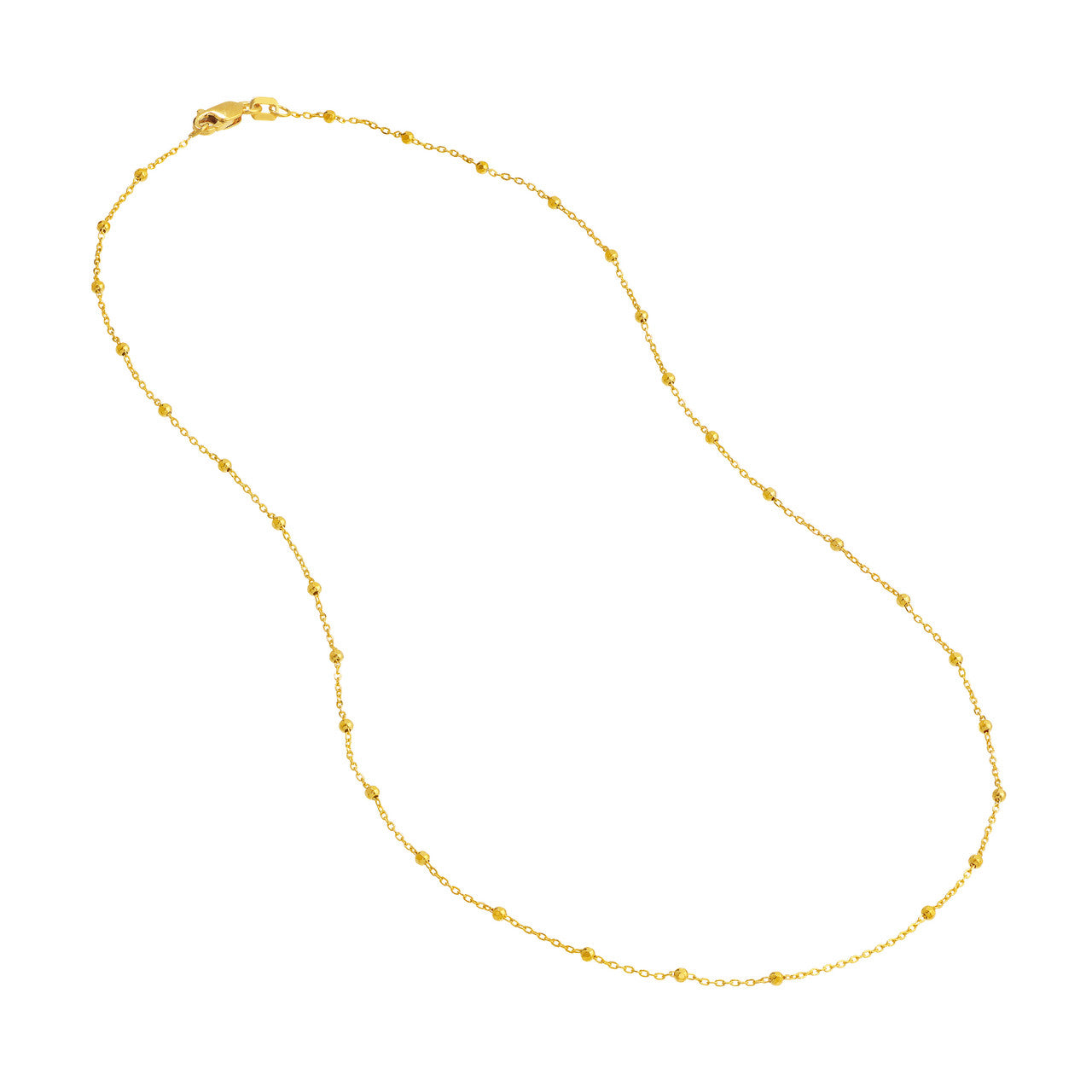 Faceted Bead Saturn Chain