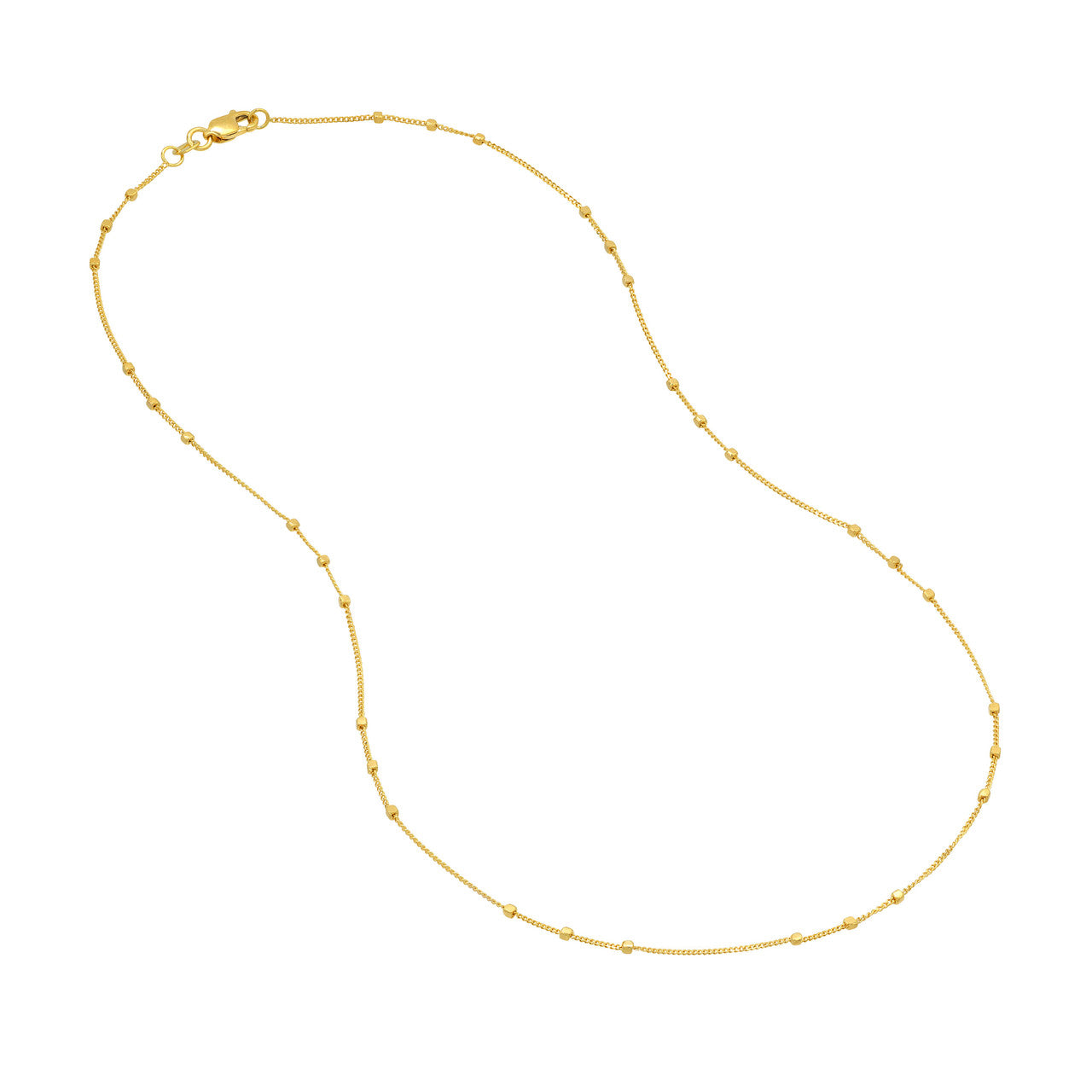 Triple Bead Saturn Chain with Lobster Lock