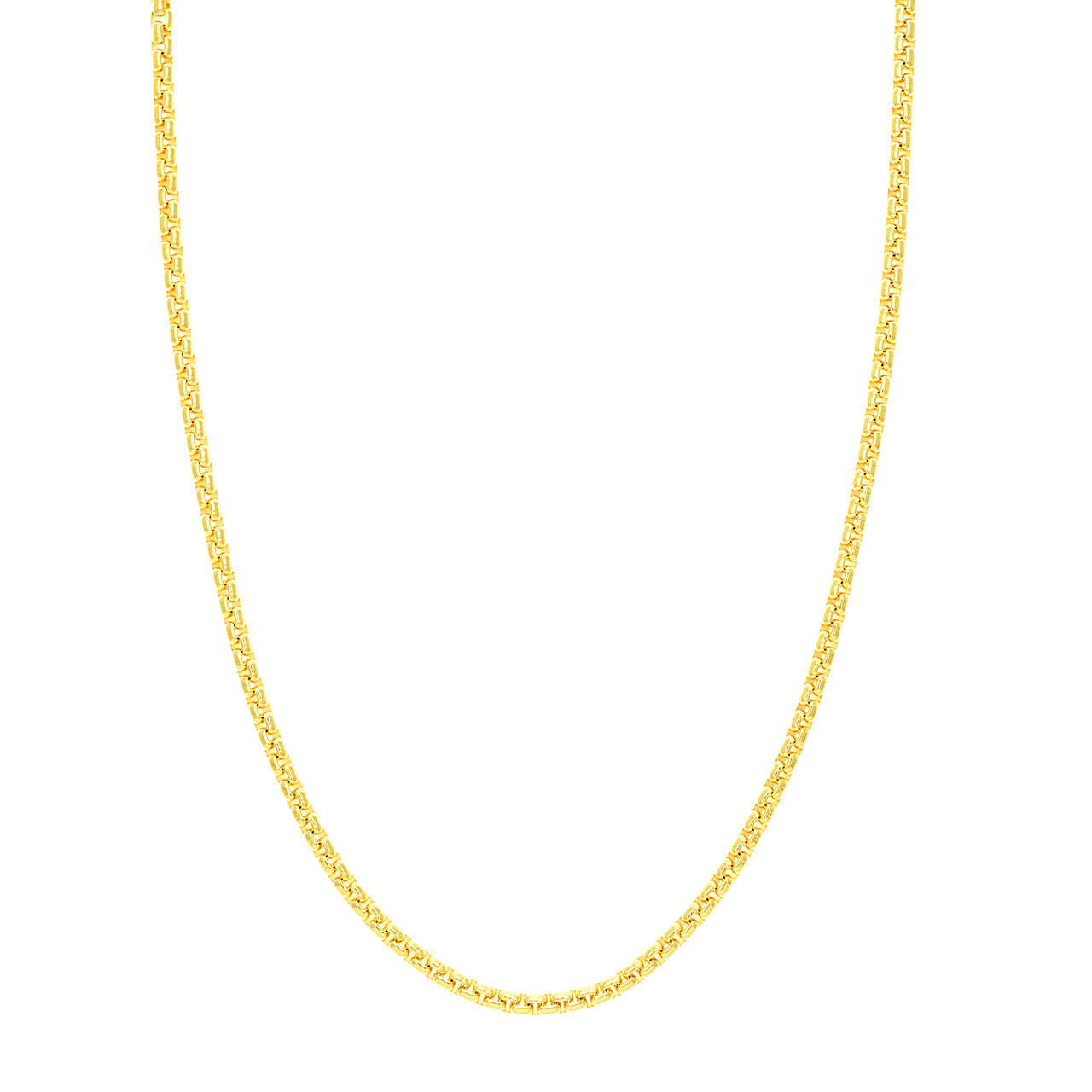 3.95mm Solid Round Box Chain with Lobster Lock