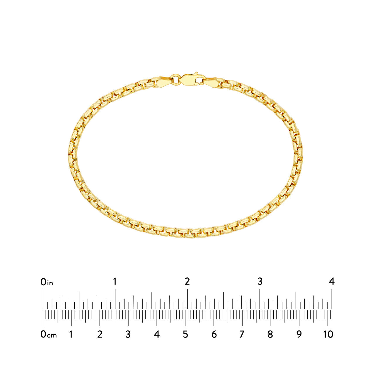 3.95mm Solid Round Box Chain with Lobster Lock