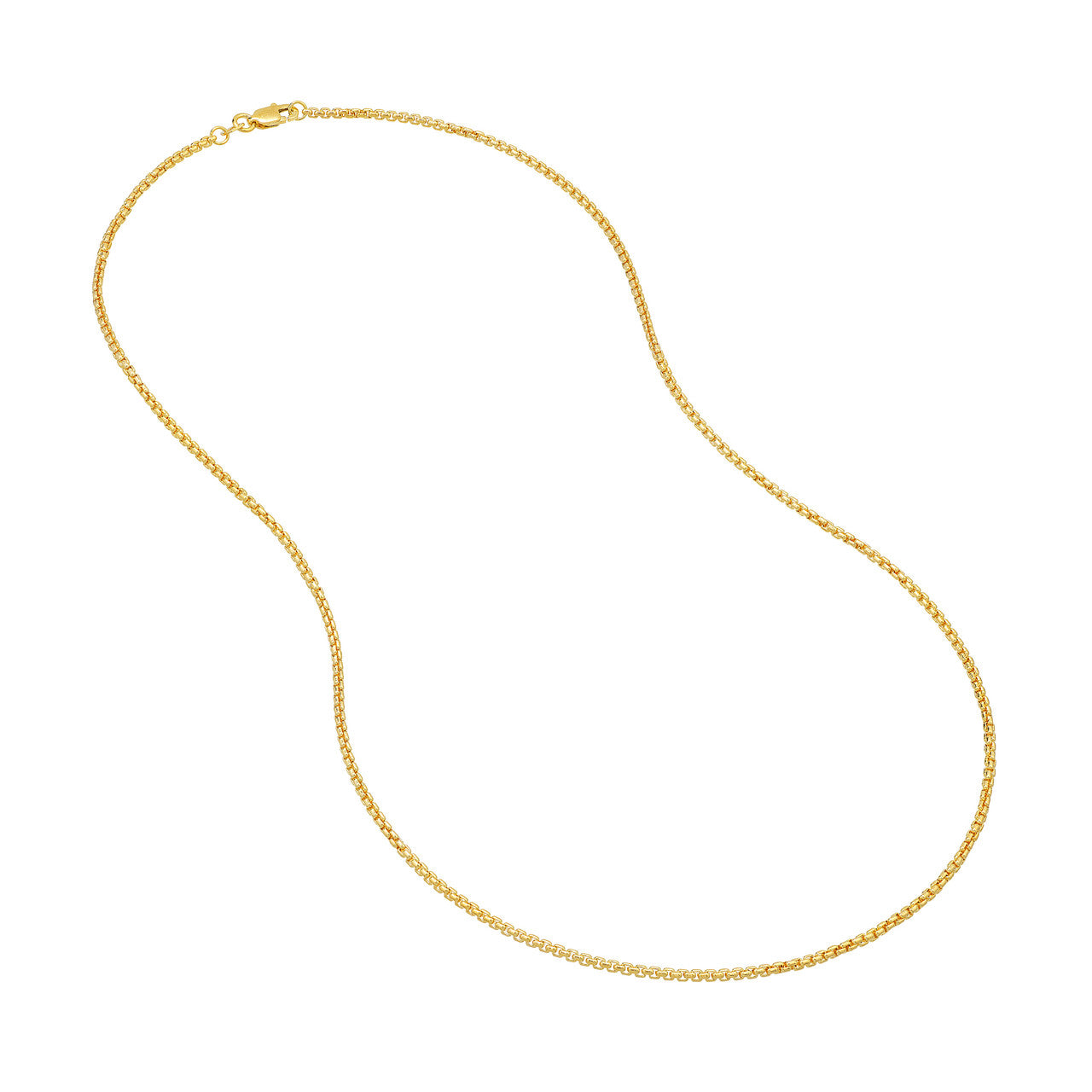 1.75mm Solid Round Box Chain with Lobster Lock