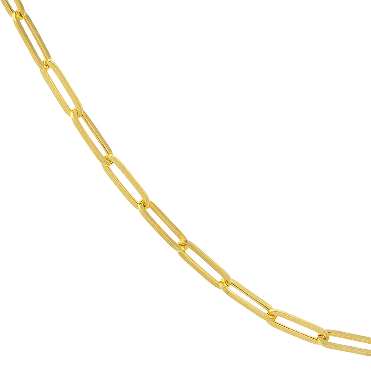 3.80mm Hollow Paperclip Chain with Pear Lock