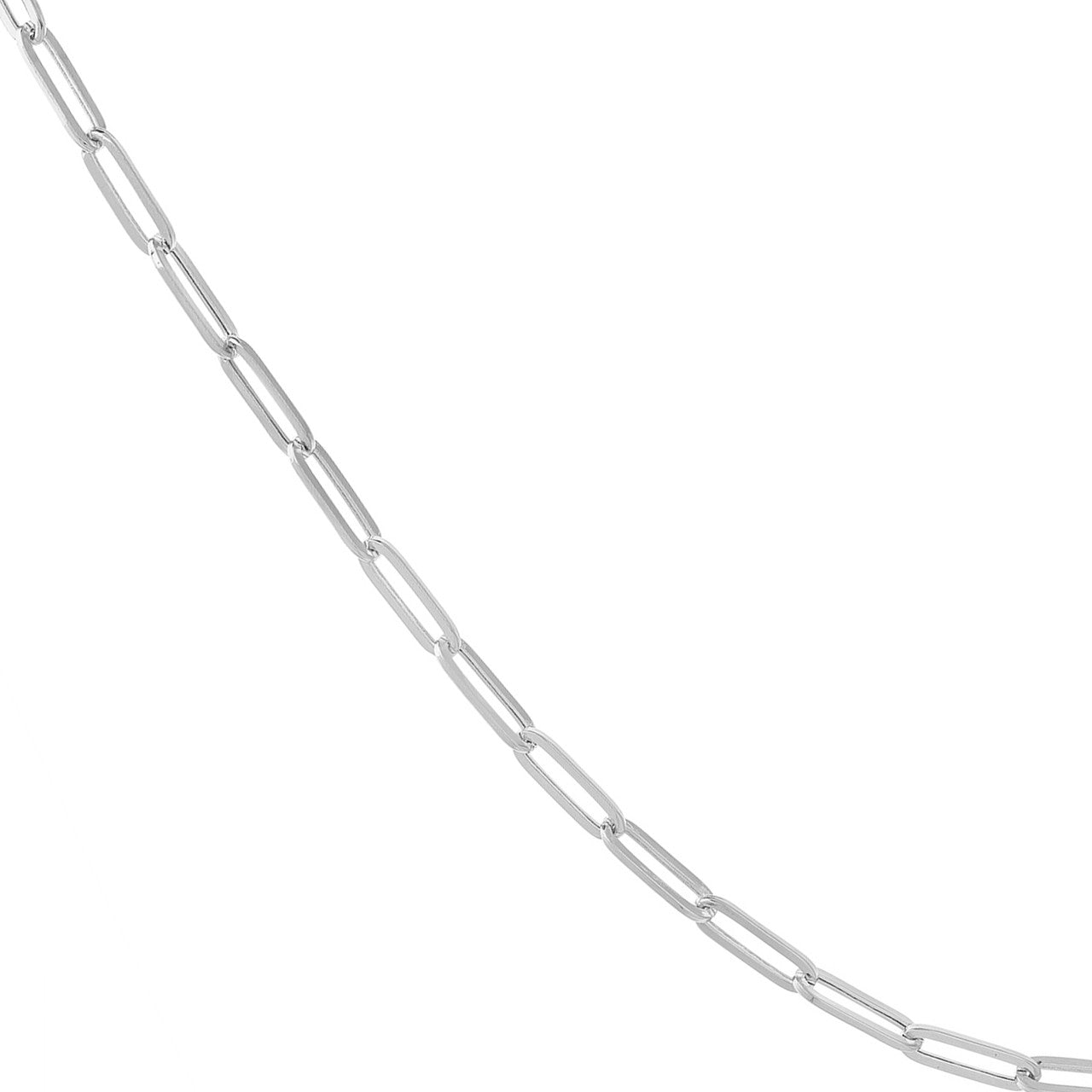 3.80mm Hollow Paperclip Chain with Pear Lock