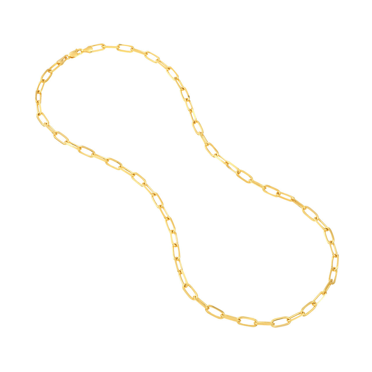 5.25mm Paper Clip Chain with Lobster Lock