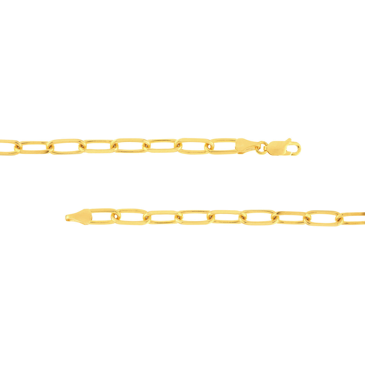 5.25mm Paper Clip Chain with Lobster Lock