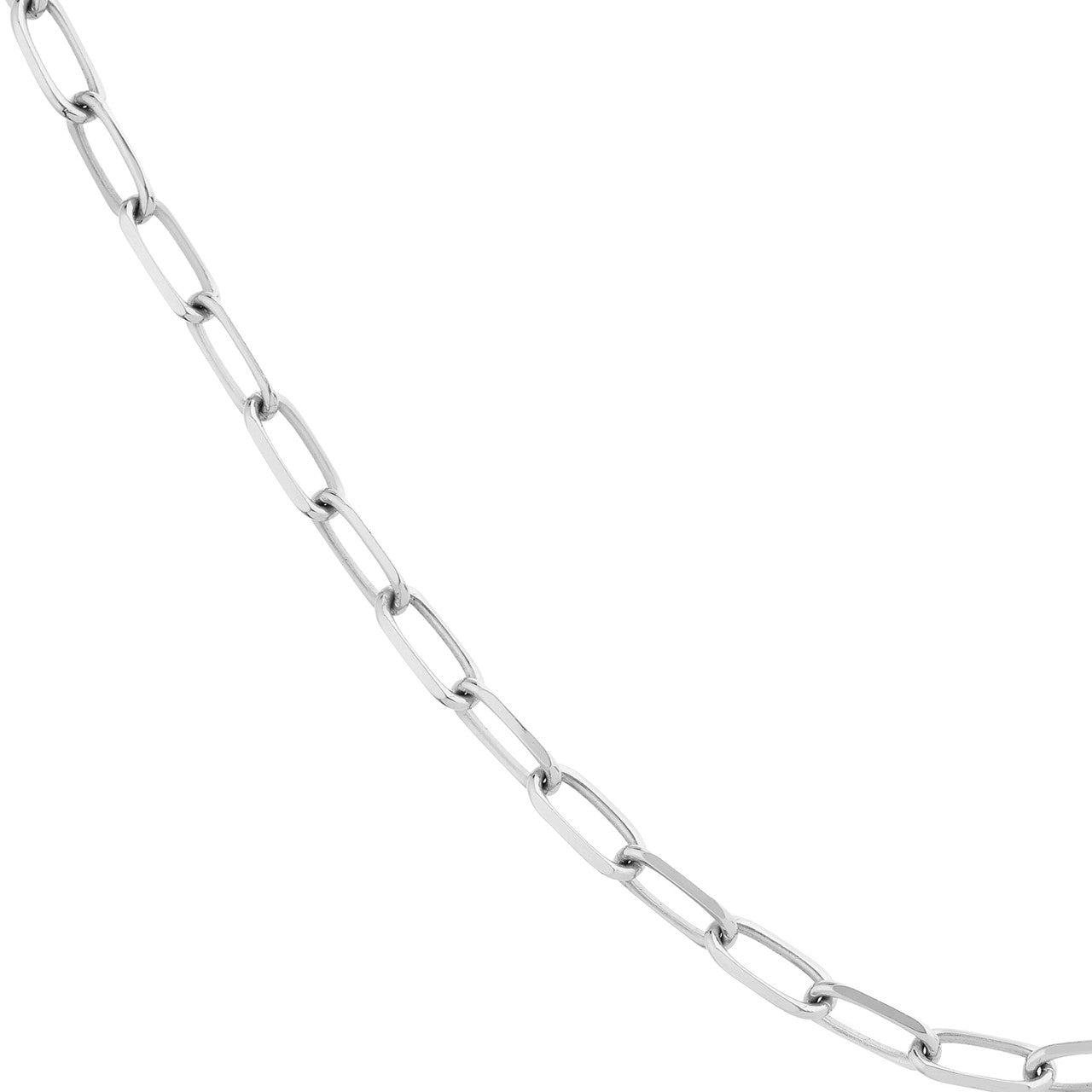 5.25mm Paper Clip Chain with Lobster Lock