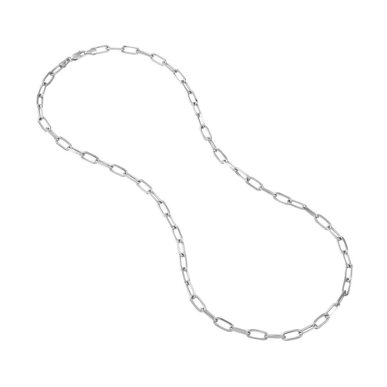 5.25mm Paper Clip Chain with Lobster Lock