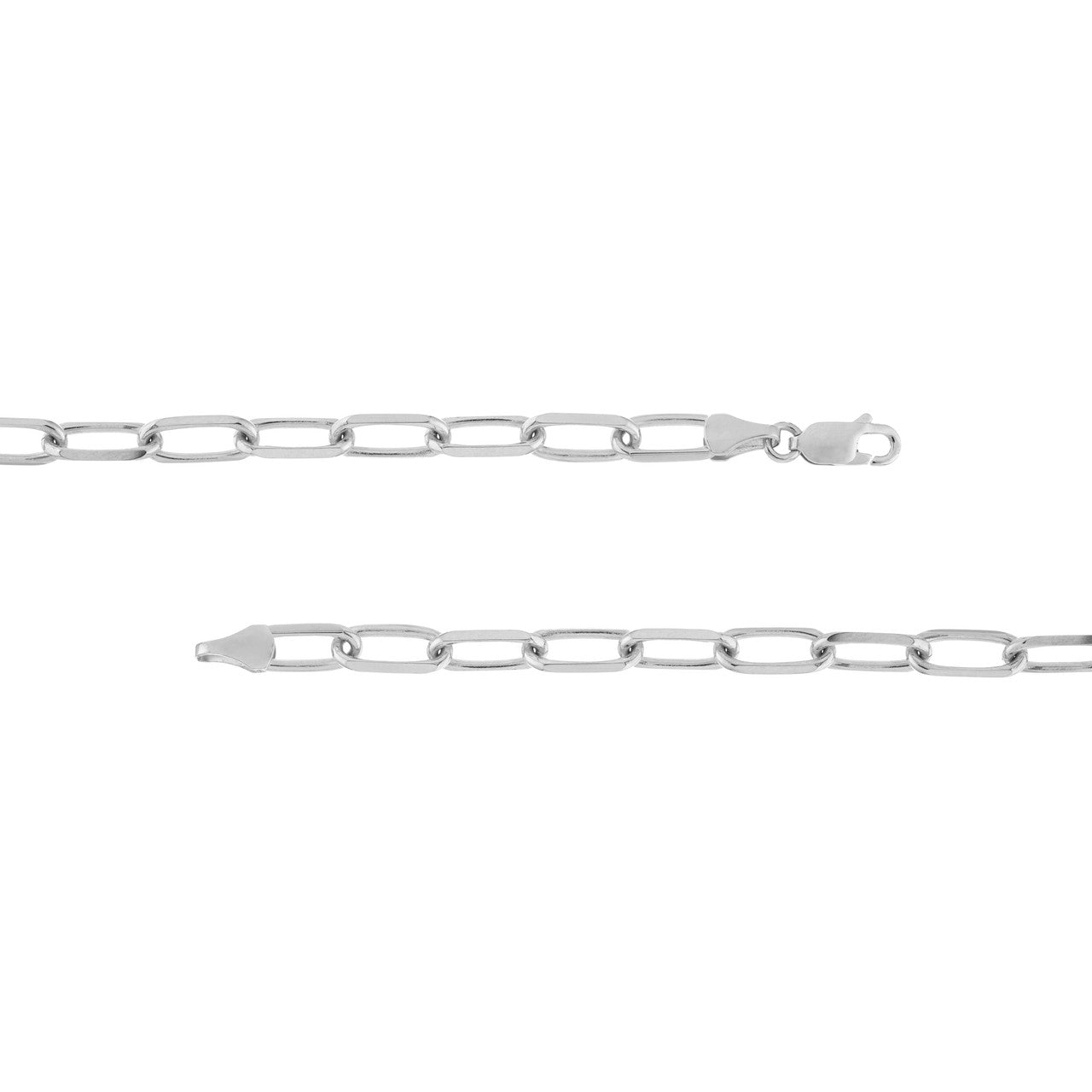 5.25mm Paper Clip Chain with Lobster Lock