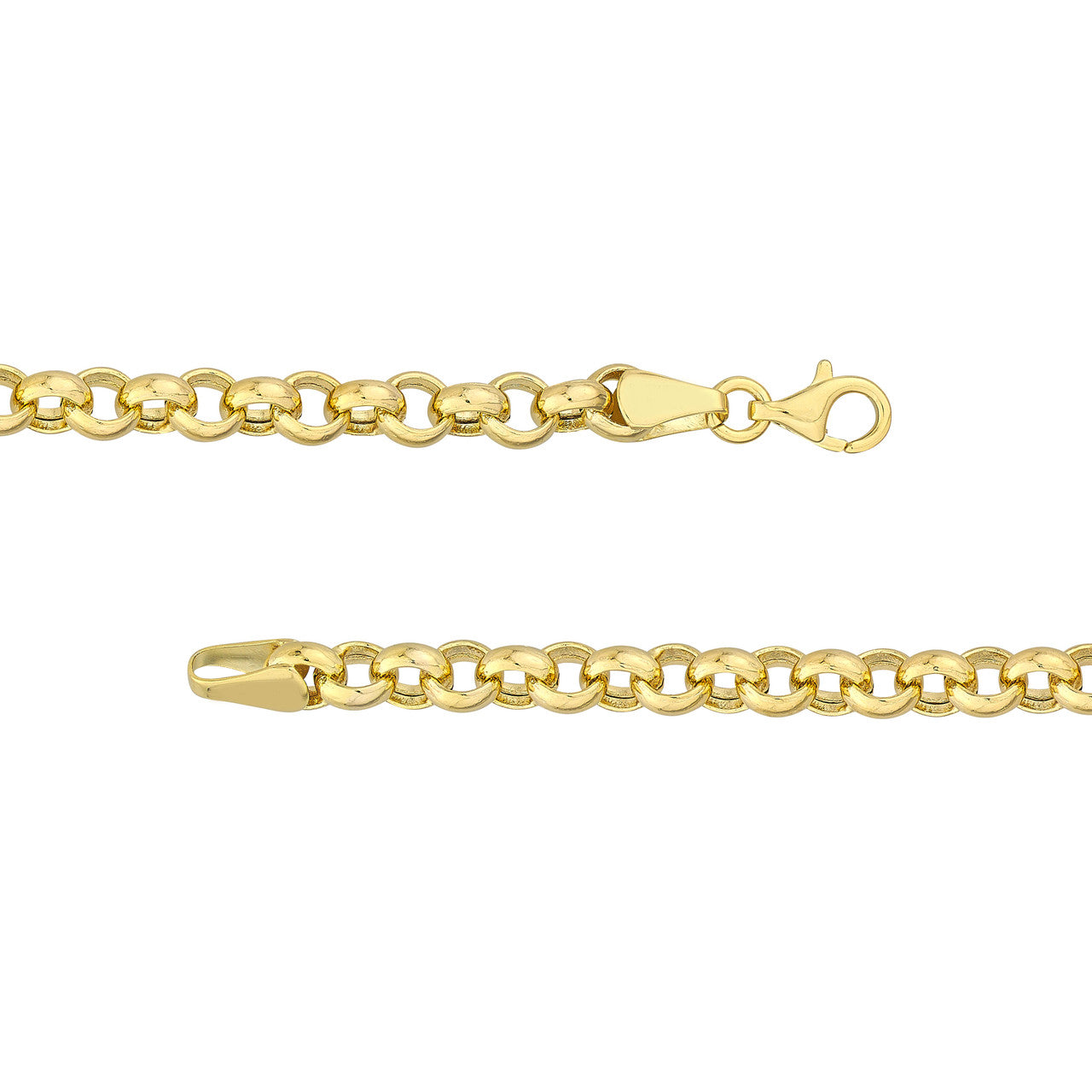 5.2mm Hollow Rolo Chain with Pear Lobster Lock