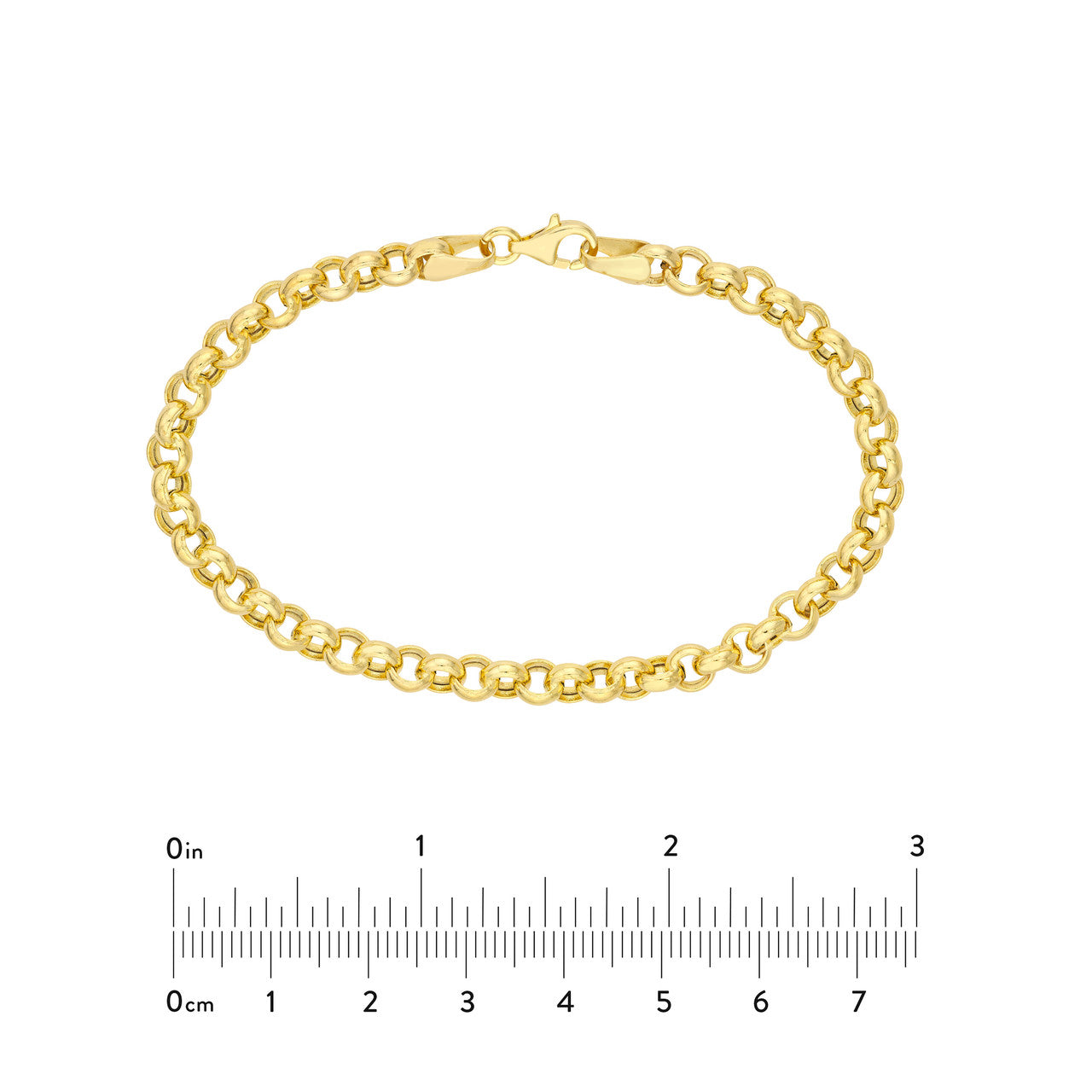 5.2mm Hollow Rolo Chain with Pear Lobster Lock