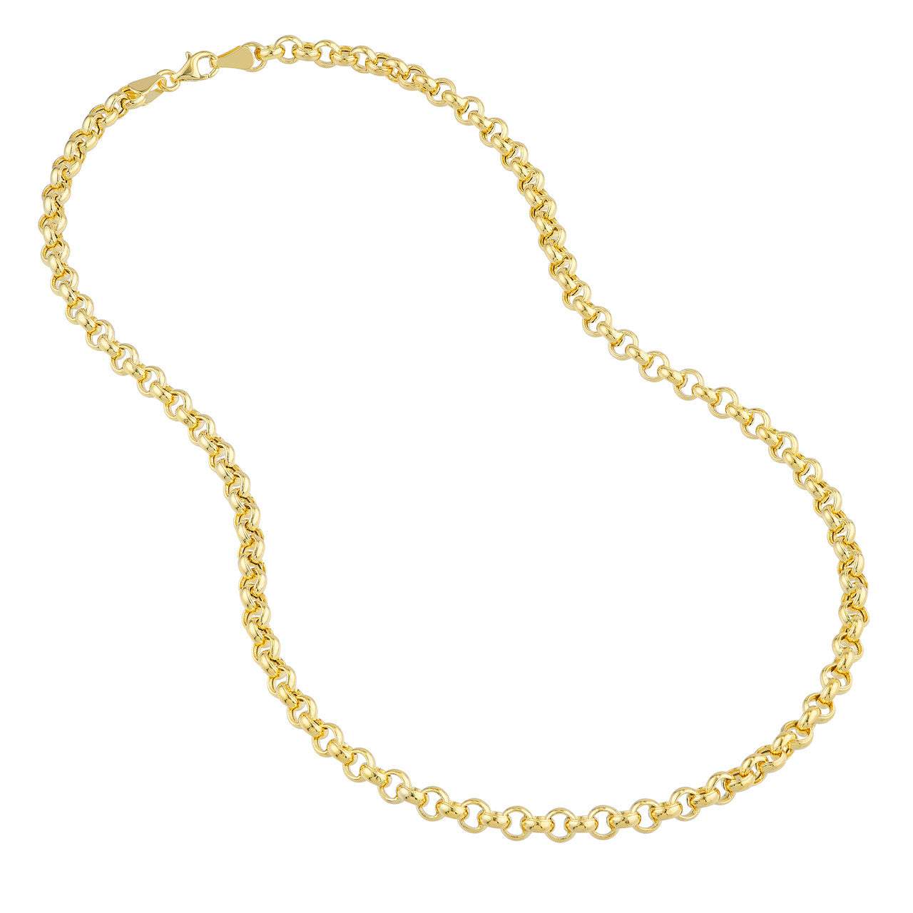 5.2mm Hollow Rolo Chain with Pear Lobster Lock