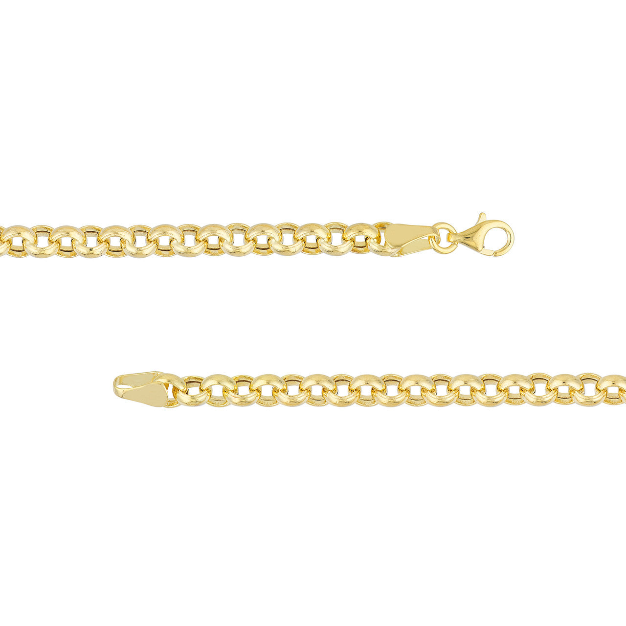 5.2mm Hollow Rolo Chain with Pear Lobster Lock