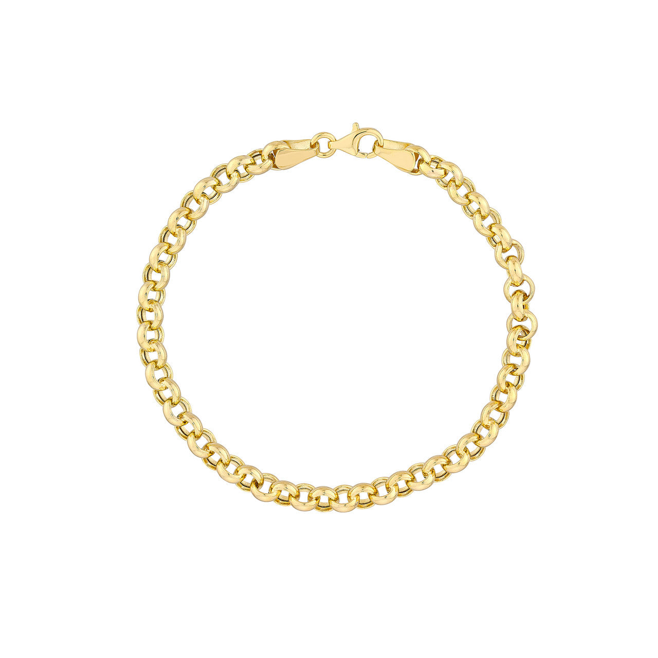 5.2mm Hollow Rolo Chain with Pear Lobster Lock