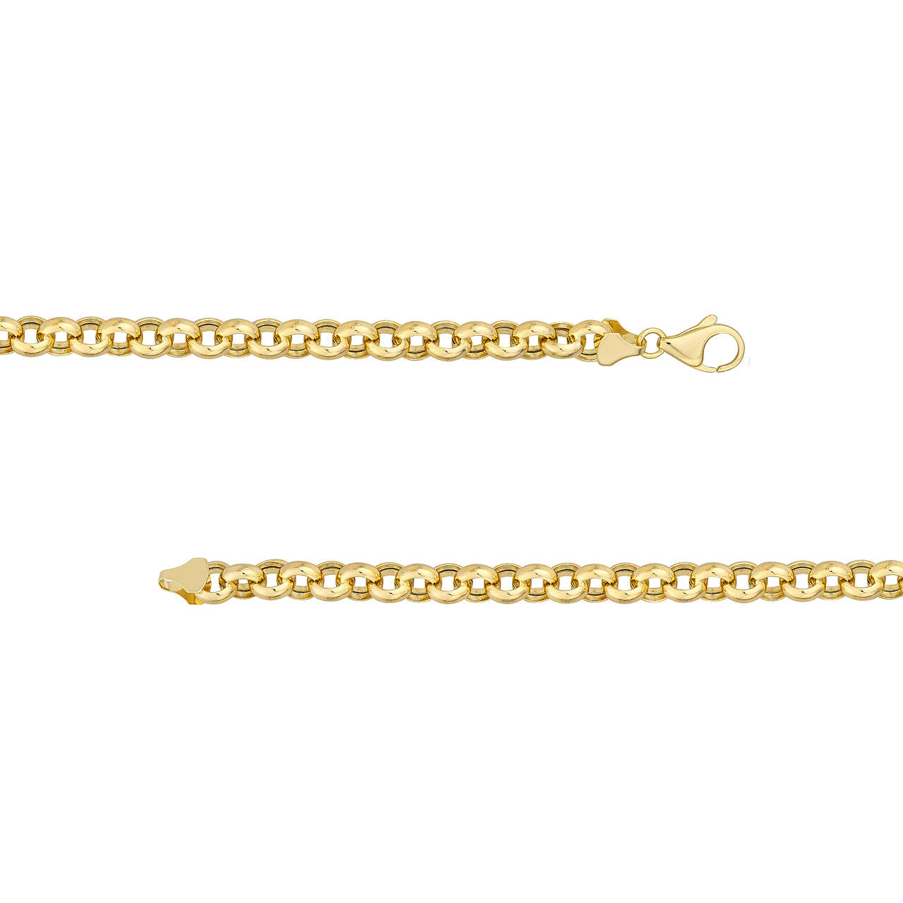 8mm Hollow Rolo Chain with Pear Lobster Lock