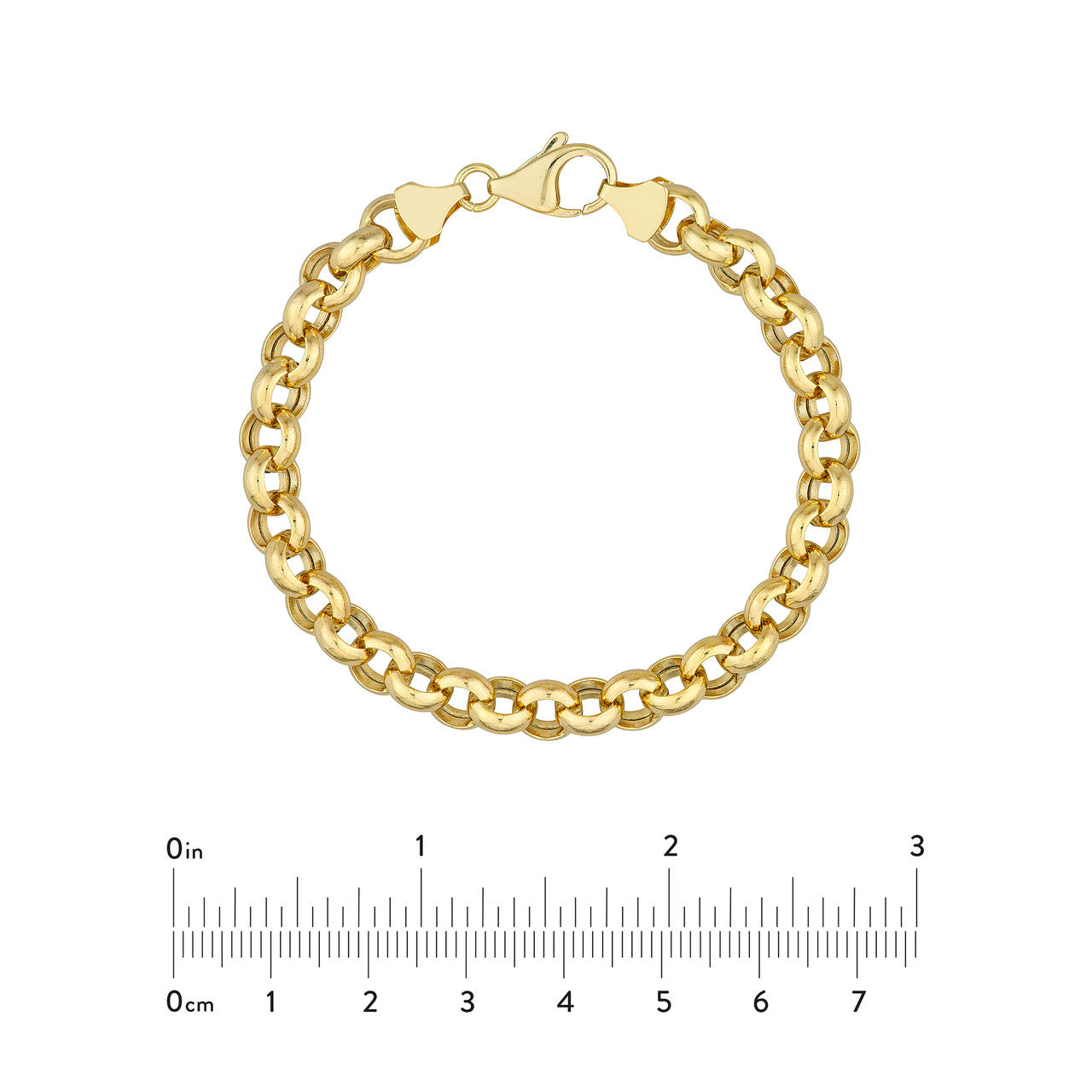 8mm Hollow Rolo Chain with Pear Lobster Lock