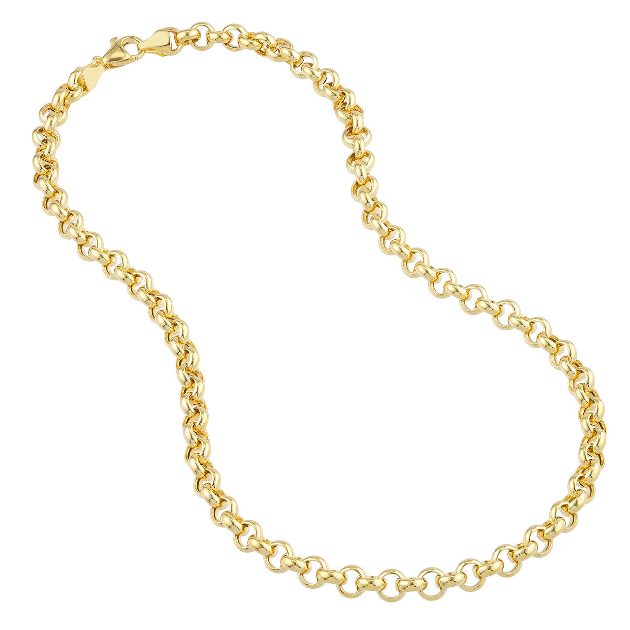 6.5mm Hollow Rolo Chain with Pear Lobster Lock