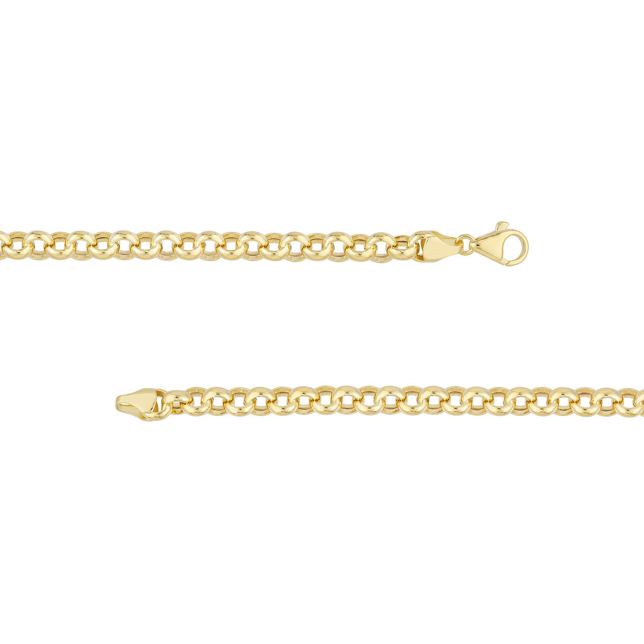 6.5mm Hollow Rolo Chain with Pear Lobster Lock